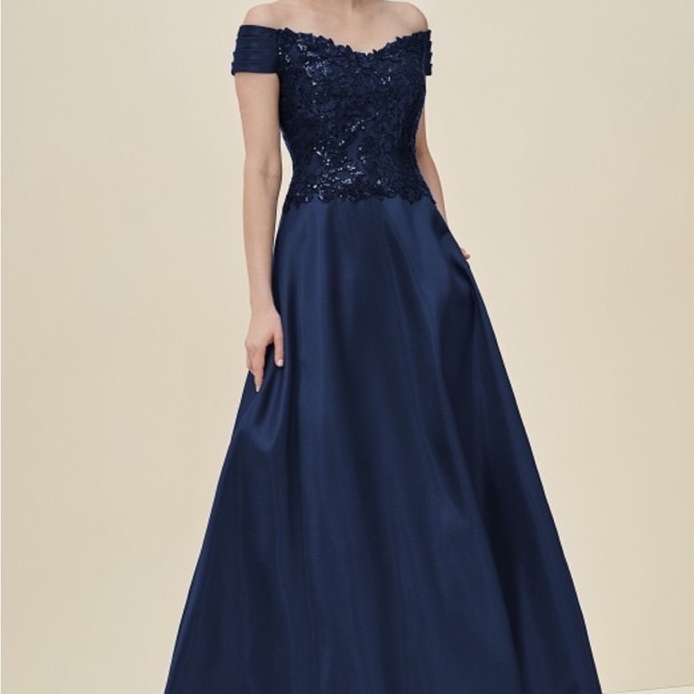 MOTHER OF THE BRIDE DRESS Jasmine J195065 new navy blue size 16